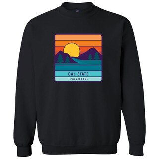 CSUF Mountain Sunset Crew - Black